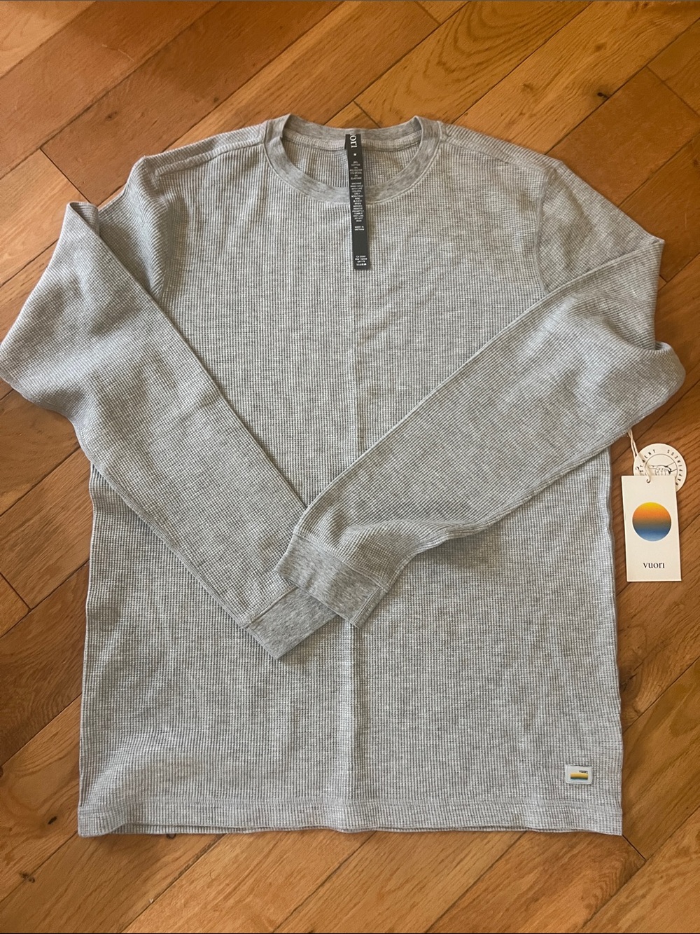 Vuori Men's Light Heather Gray Waffle Crew